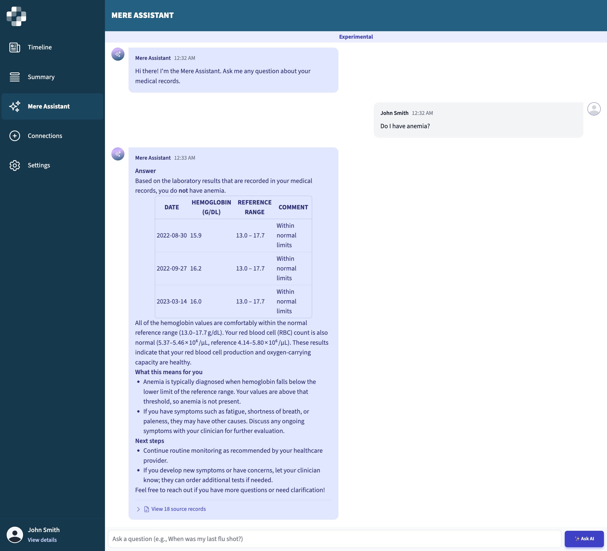 Mere Assistant Screenshot